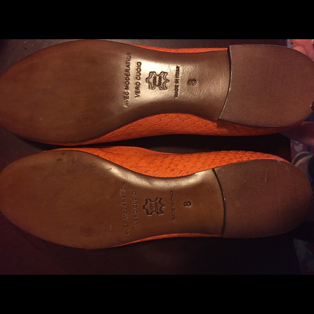 NWT - Avec Moderation shoes orange size 8 made in Italy - Picture 2 of 6